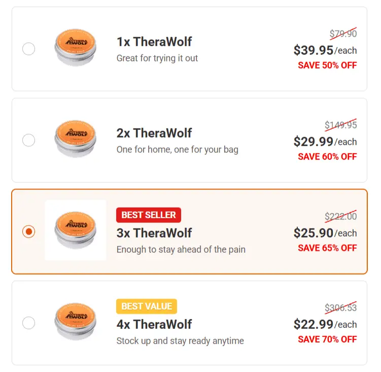 TheraWolf Relief Balm price 